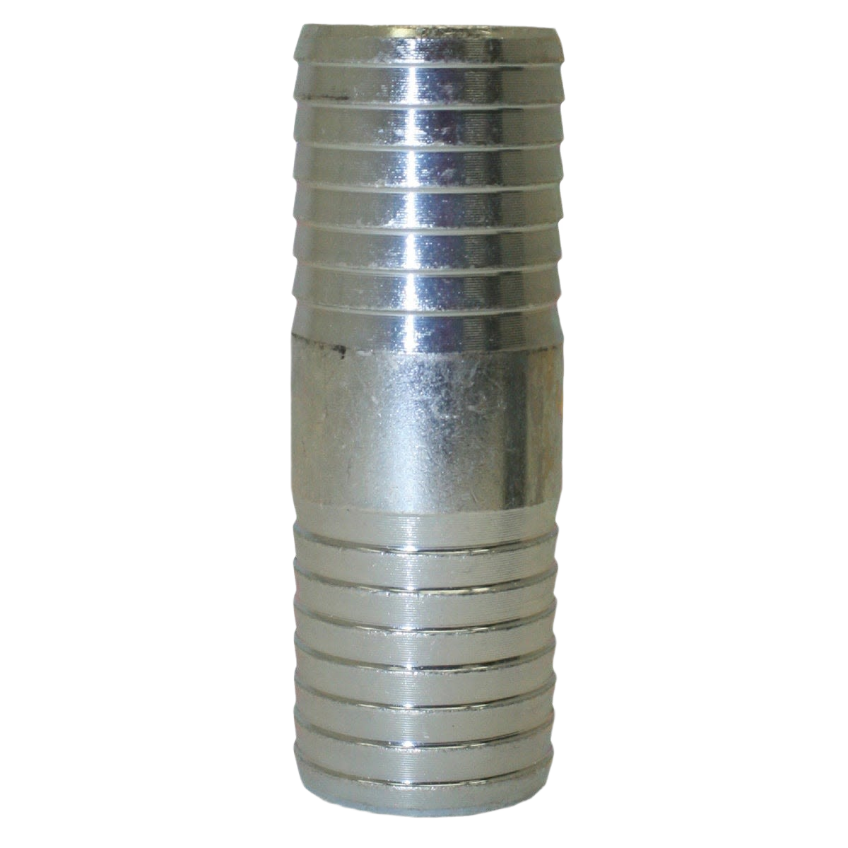 Galvanized steel barb insert coupling for polyethylene pipes, suitable for plumbing and home improvement under $50 collection