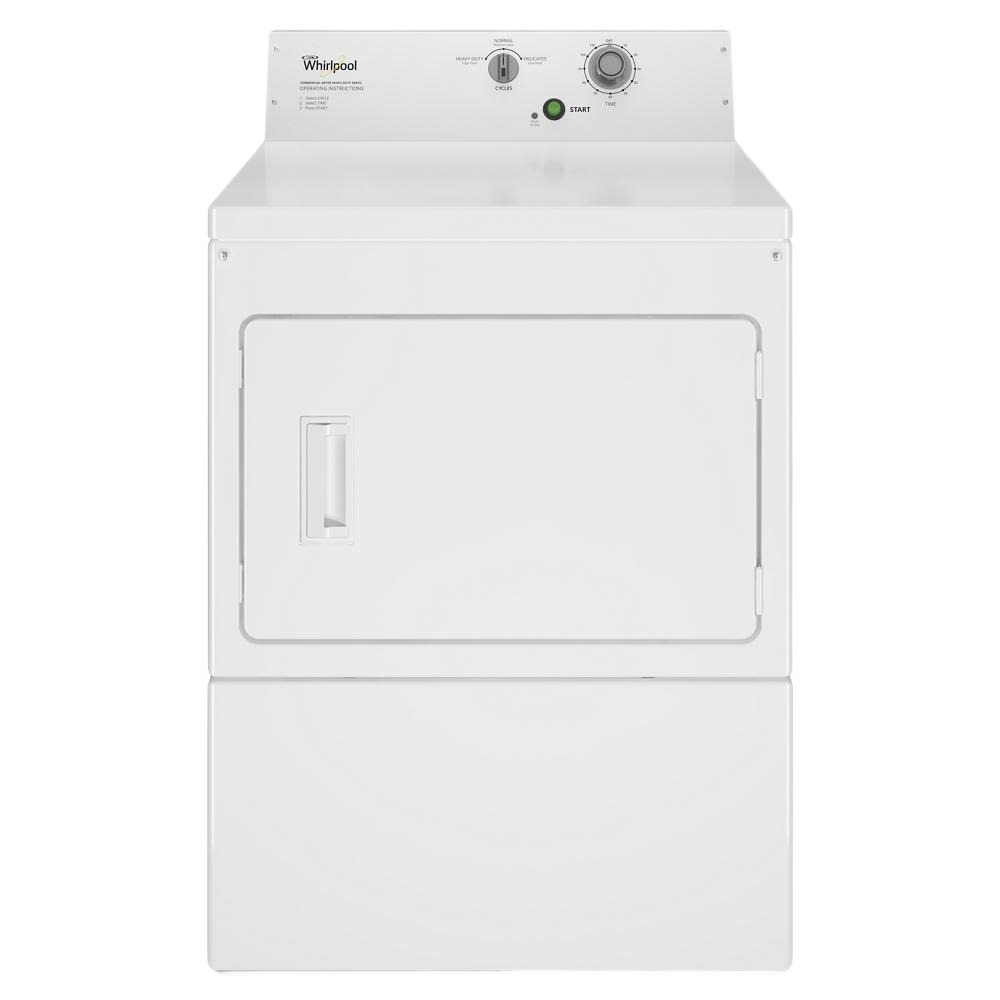 White commercial top-load washer with control knobs and indicator light in washers and appliances collection