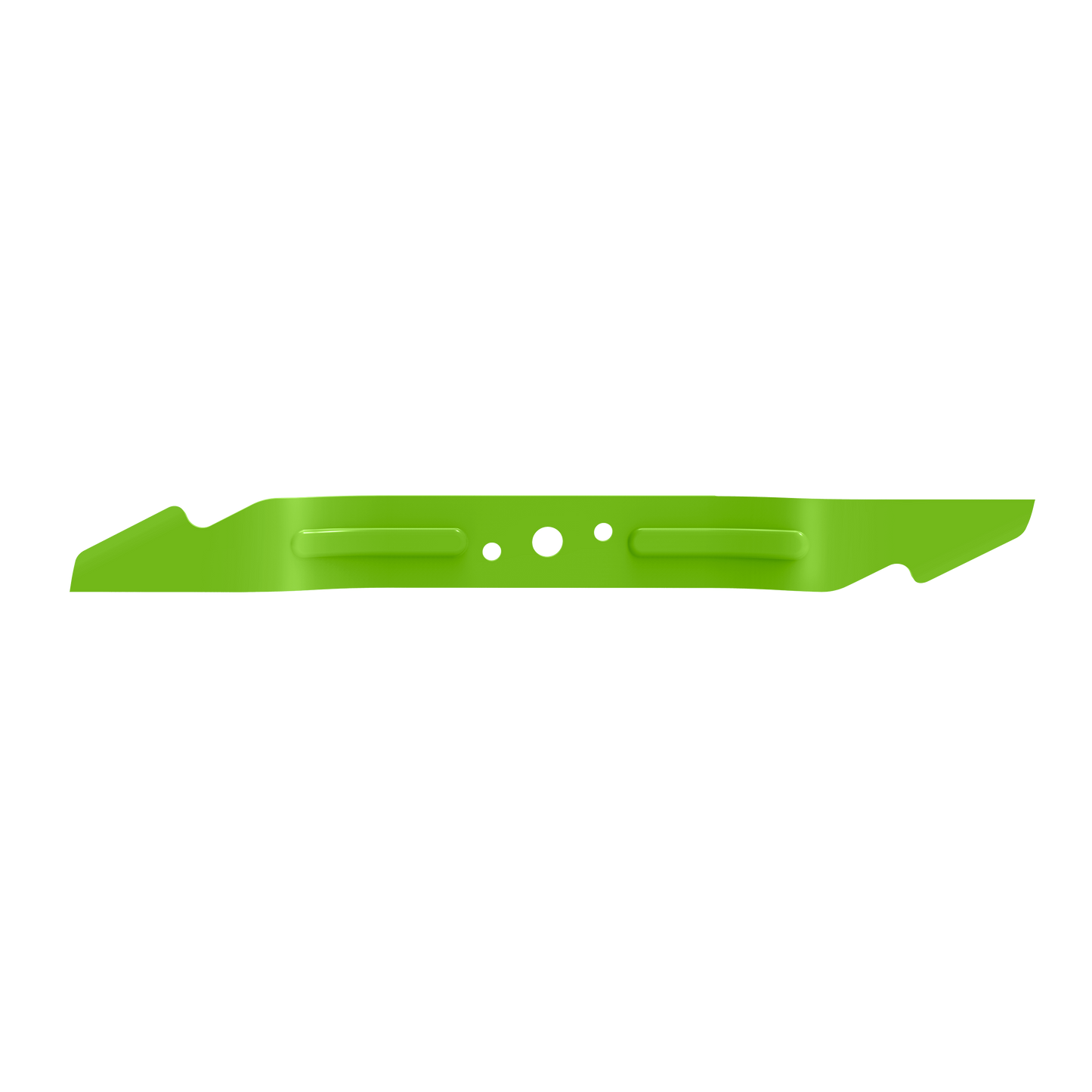 Green metal blade with dual mounting holes designed for outdoor power tool parts in tools and home improvement collections under $100
