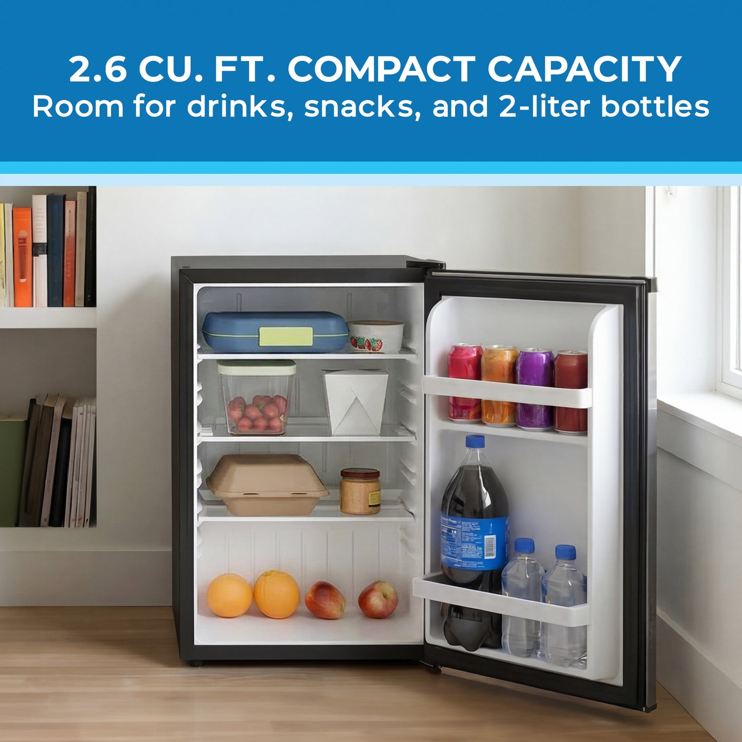 Avanti 2.6 Cu. Ft. Compact Refrigerator with Auto-Defrost - Stainless Steel