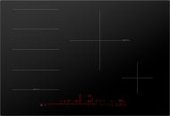 Black induction cooktop with four cooking zones and digital controls, part of Bosch range and kitchen appliances collection at Hartville Hardware