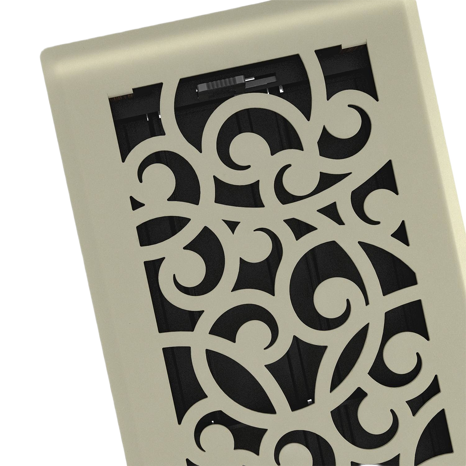 Satin nickel floor register with decorative scroll design for ventilation in Plumbing and Under $50 home improvement collections