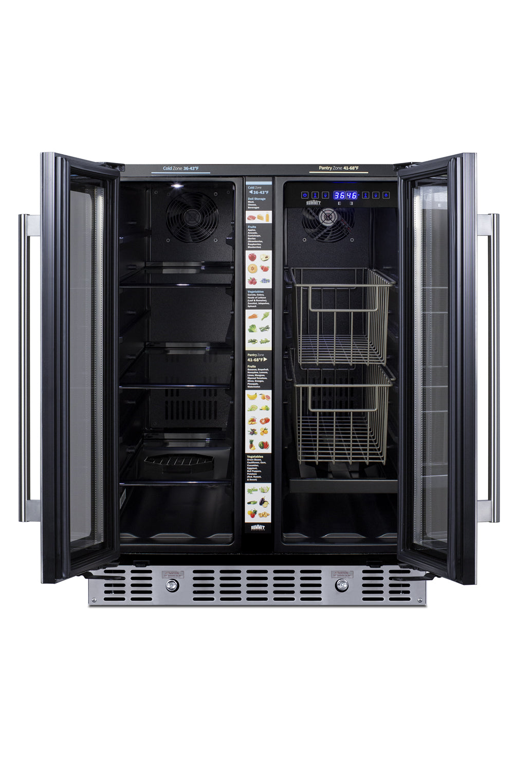 24" Built-In Dual-Zone Produce Refrigerator, ADA Compliant