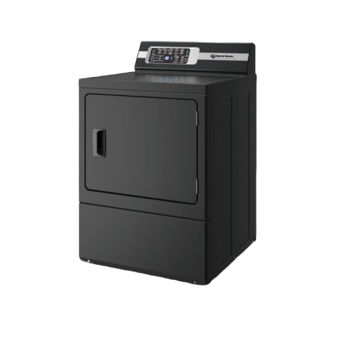 27-inch black electric dryer with sanitizing steam function and pet care cycle in electric dryers and appliances collections