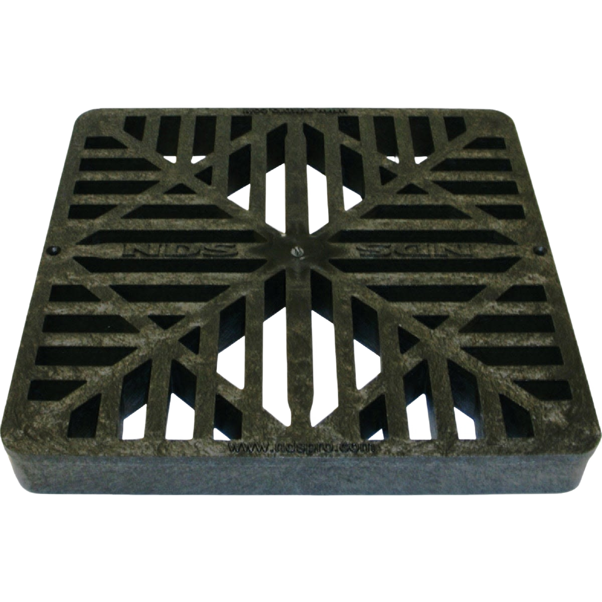 Black polyolefin drainage grate designed for a 9-inch square catch basin in Plumbing Parts & Repair collections