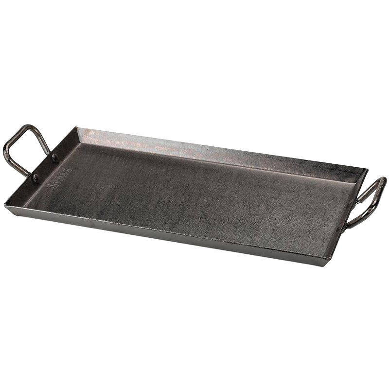 Rectangular cast iron griddle with handles, pre-seasoned for cooking, part of kitchenware and Lodge Cast Iron collections