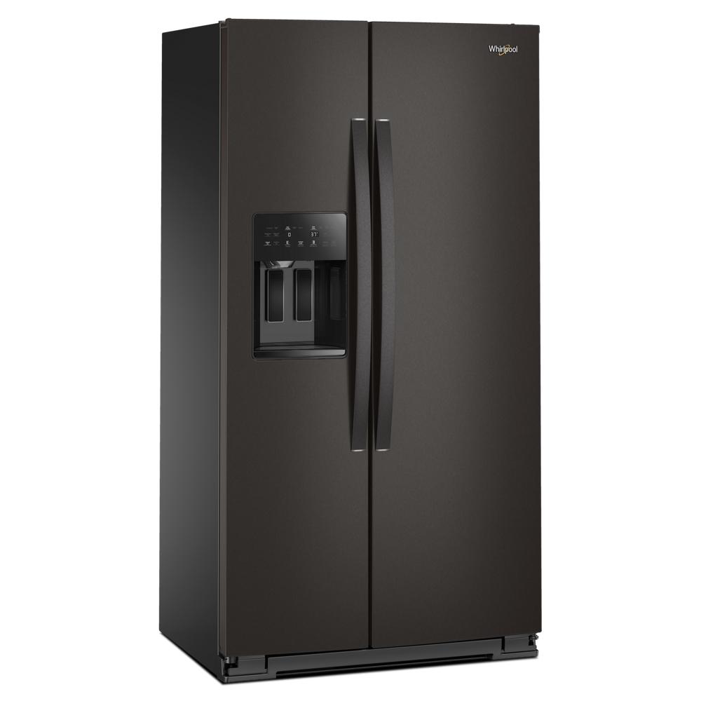 36-inch wide black side-by-side refrigerator with water dispenser in refrigerators and kitchen & kitchenware collections