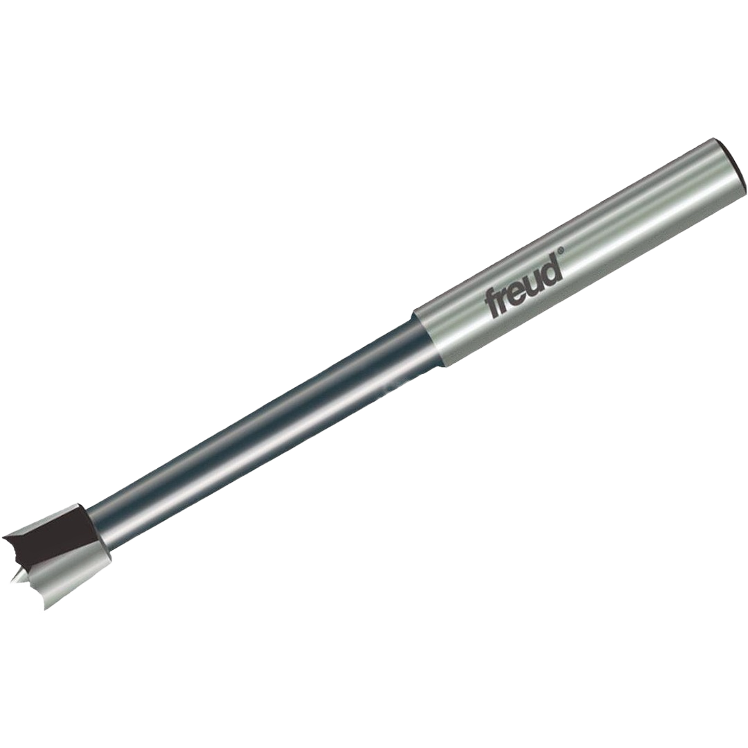 Steel precision Forstner drill bit with serrated cutting edge for clean woodworking holes in power tool accessories collections under $50