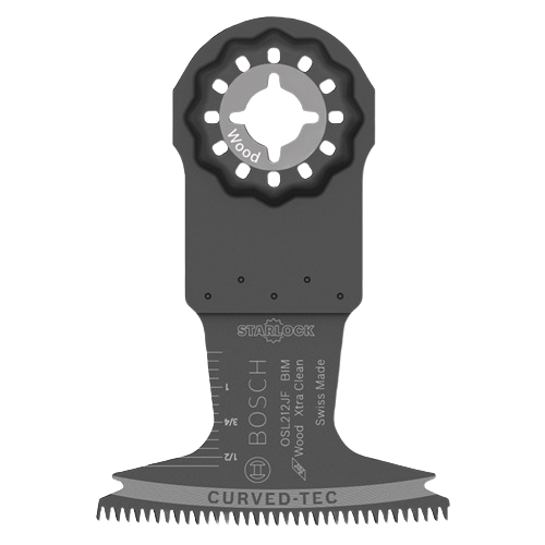 Bosch curved plunge saw blade with Starlock mount for woodworking tools and power tool accessories in home improvement