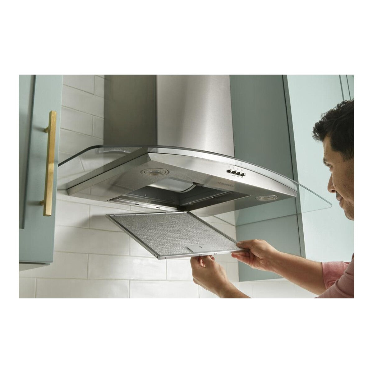 30" Curved Glass Wall Mount Range Hood