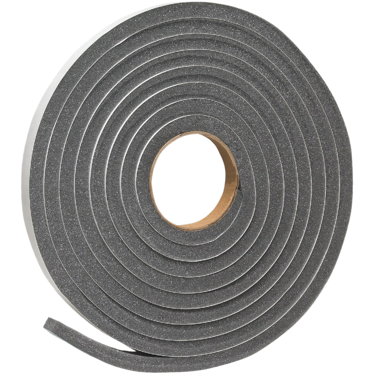 Charcoal foam weatherstrip tape roll for sealing doors and windows, ideal for hardware and home improvement under $50.
