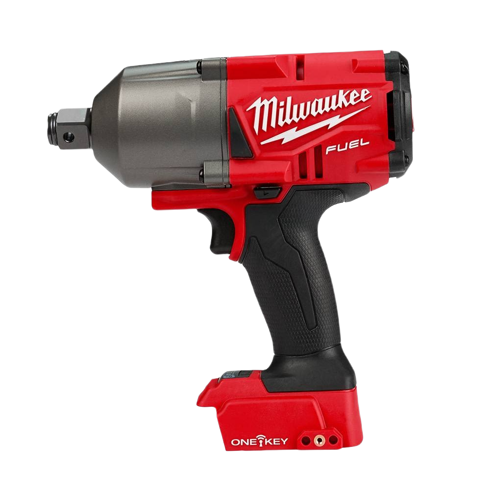 Red and black cordless high torque impact wrench with ergonomic grip for professional tools and home improvement tasks