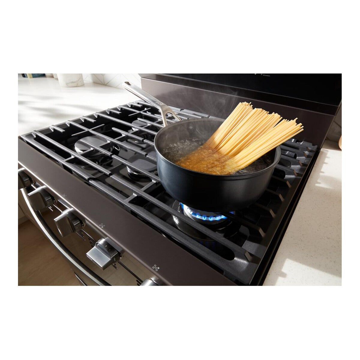 30-inch Smart Gas Range with Air Cooking Technology, No Preheat Air Fry, Steam/Self Clean and High Speed Preheat