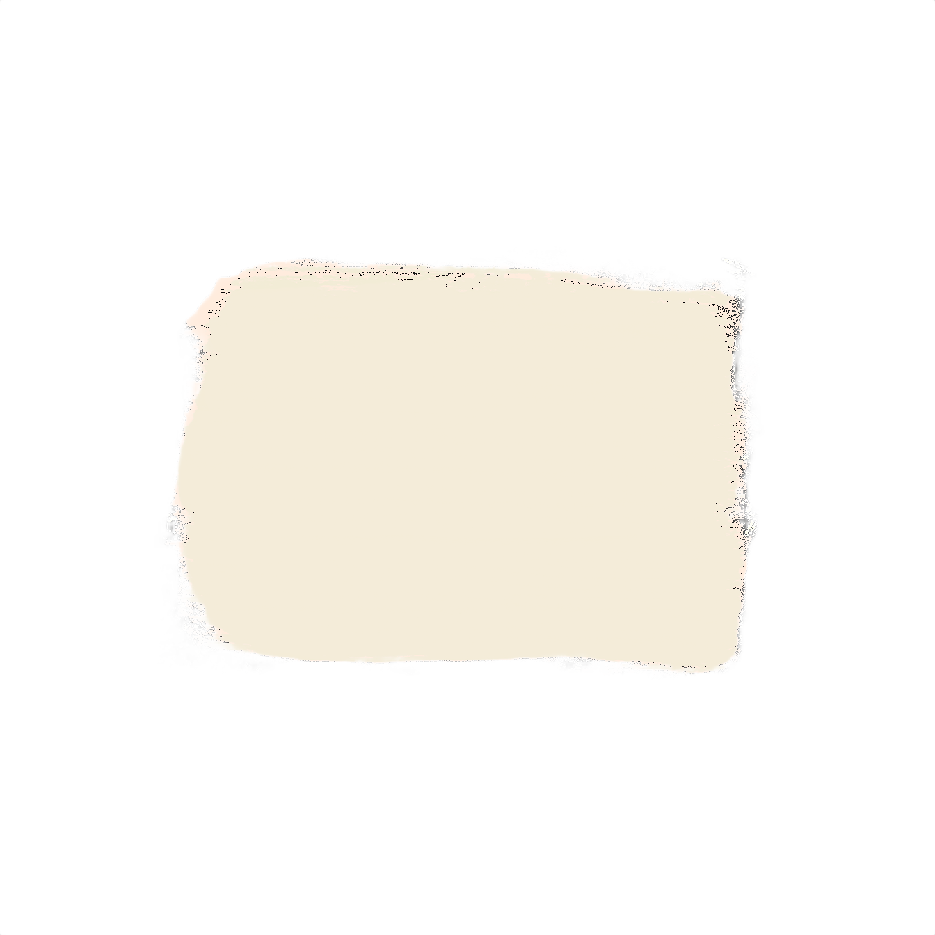 Swatch of soft white cream acrylic latex paint for specialty paint and home improvement projects under $50