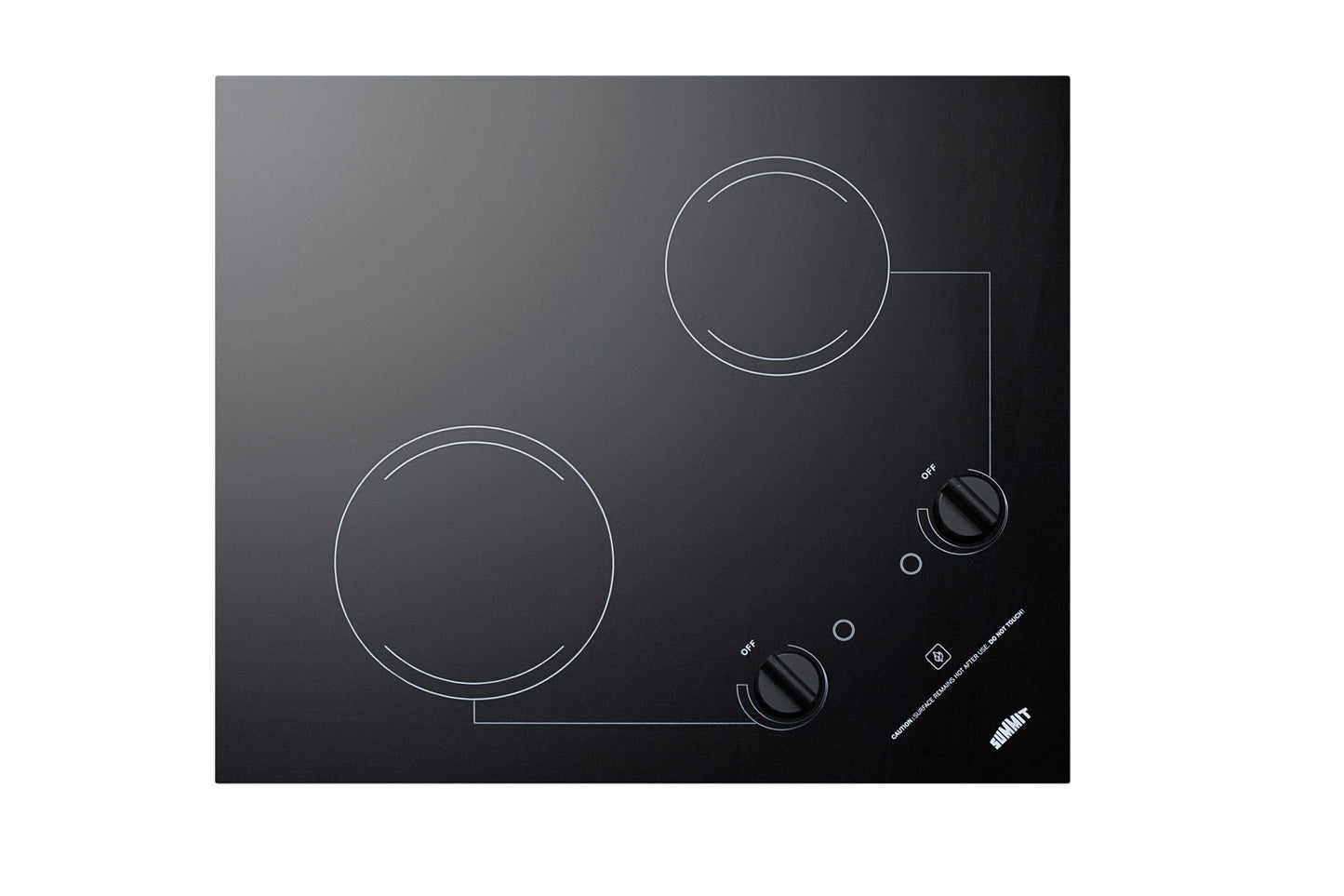 21" Wide 115V 2-Burner Radiant Cooktop