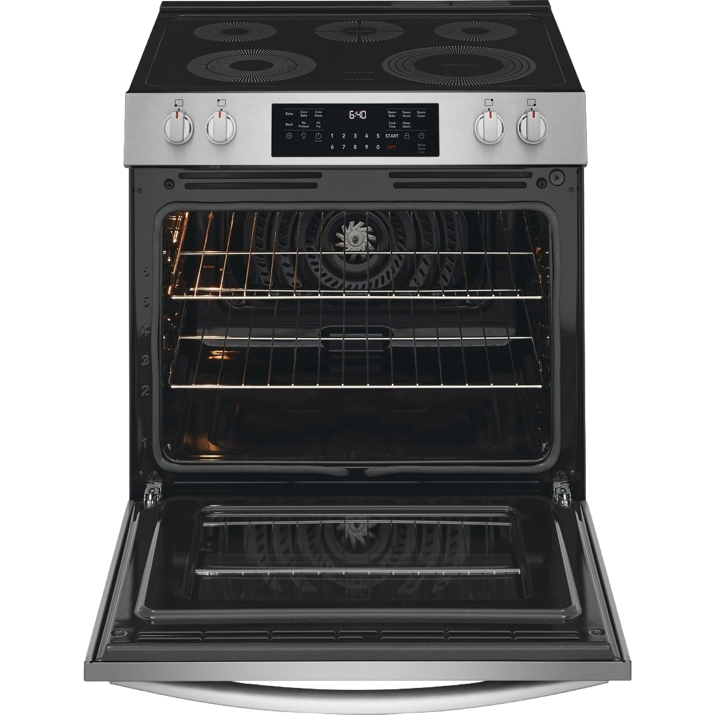 30" Front Control Electric Range with Total Convection