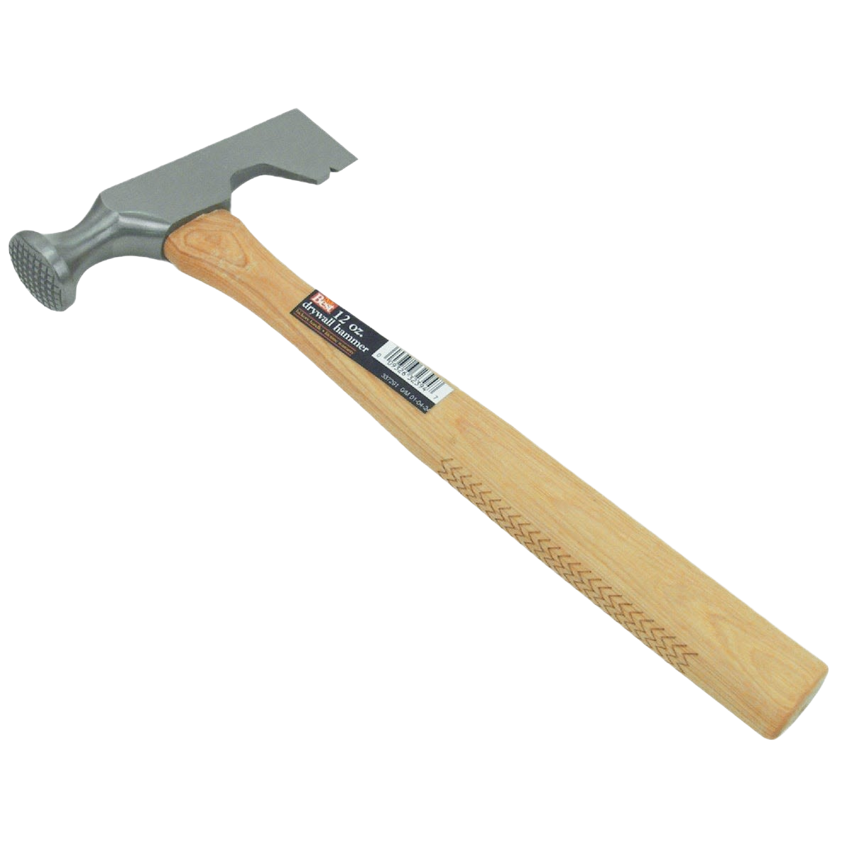 Steel drywall hammer with a 16-inch natural wood handle designed for home improvement and tools use tasks