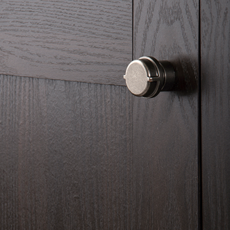 Black nickel pipeline knob with industrial rustic finish for cabinet and furniture hardware in home improvement collections under $50