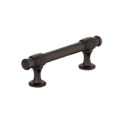 Oil-rubbed bronze cabinet pull with classic center-to-center design for hardware and furniture accessories collections