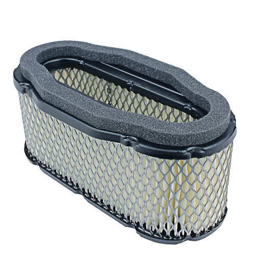 Oval-shaped replacement air filter with foam seal and metal mesh for John Deere parts and accessories collection