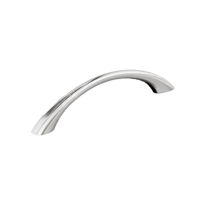 Polished chrome cabinet pull with smooth curved design for hardware and furniture accessories under $50 collections