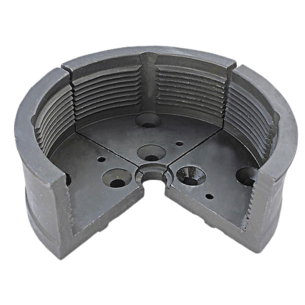 Serrated metal jaws for woodworking chuck providing strong grip for large bowls, part of Under $100 tools collection