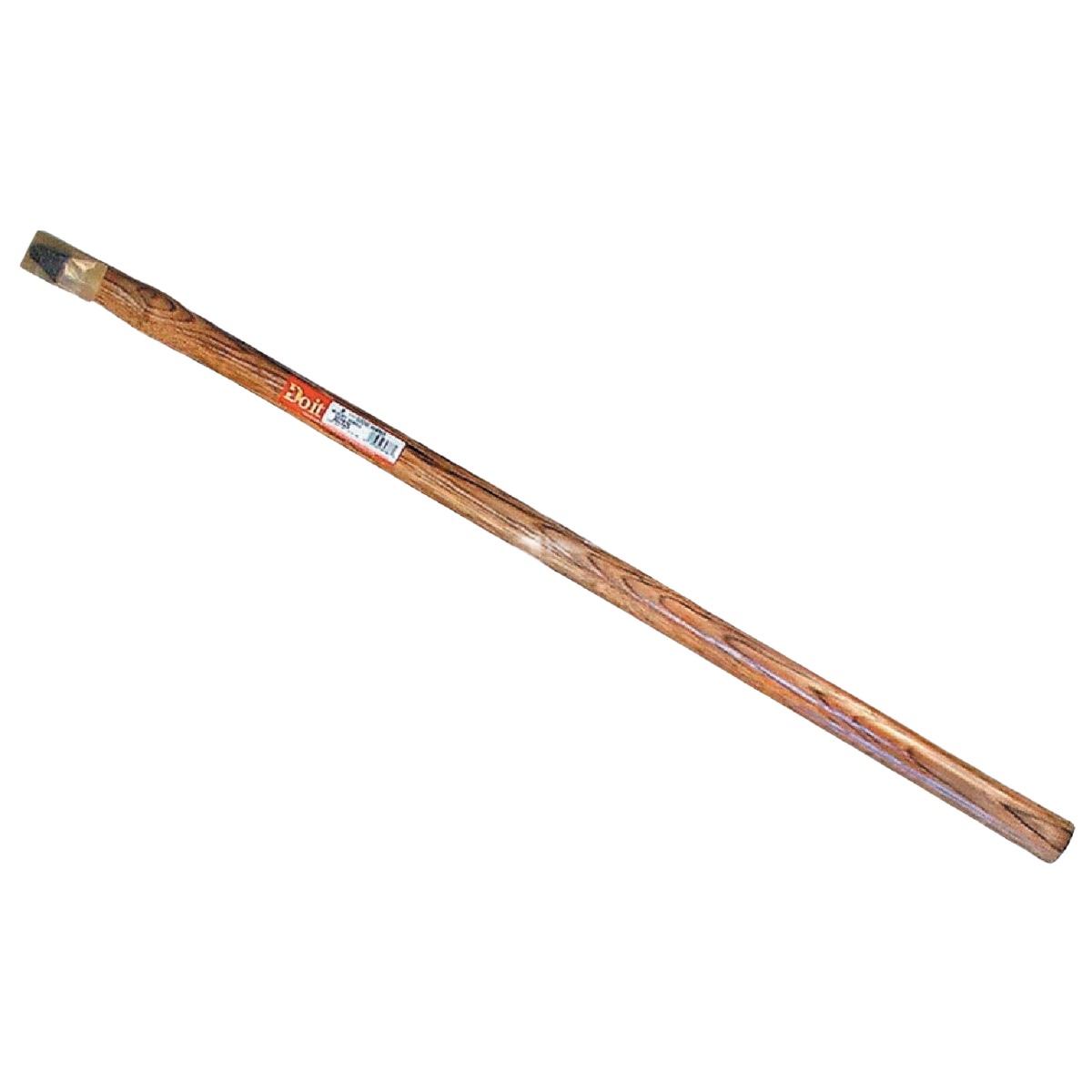 Hickory handle for sledge hammer with a smooth finish and label for tools and home improvement tasks