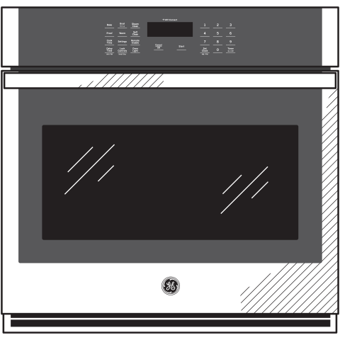 Modern built-in single wall oven with digital control panel and stainless steel finish from kitchen appliances collection