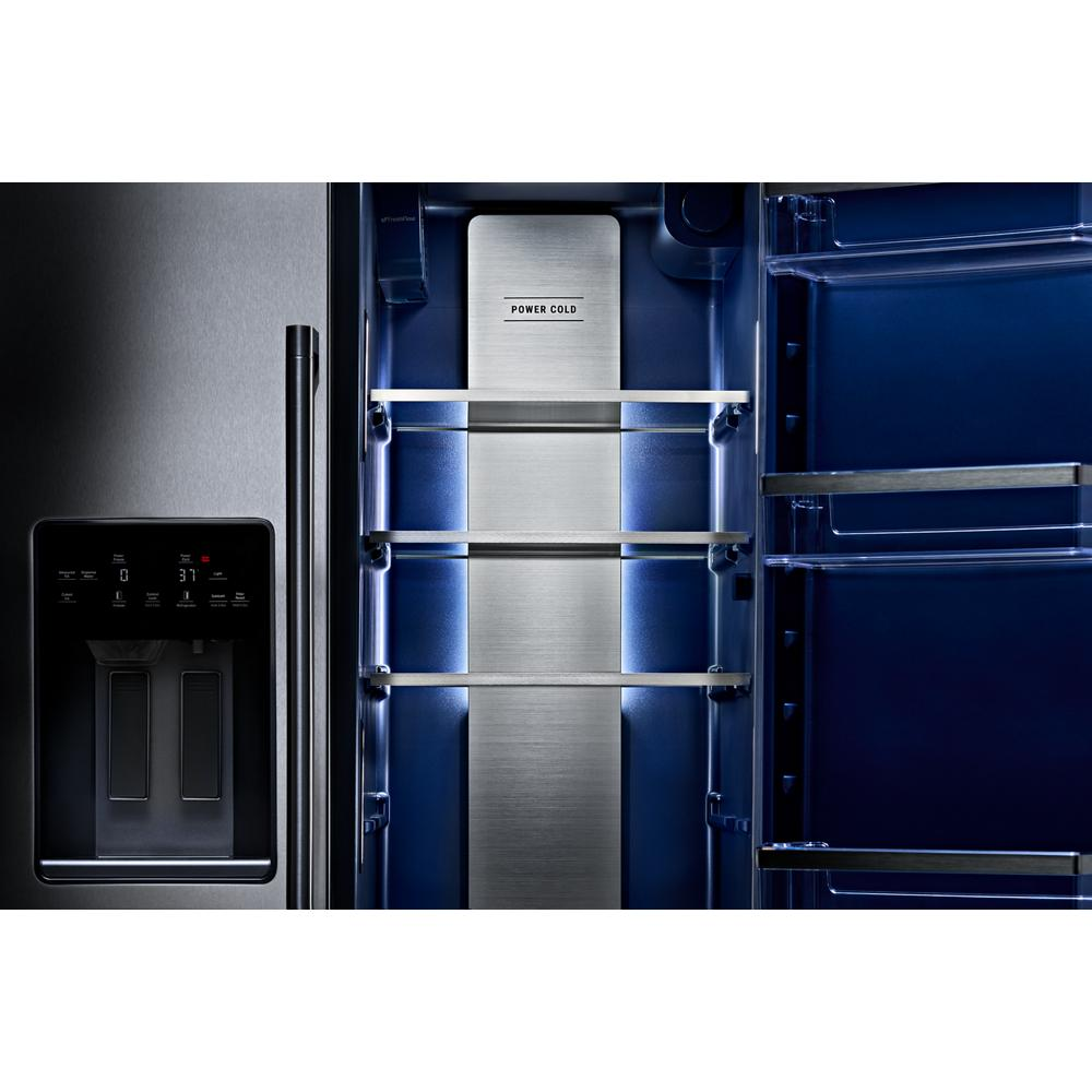 36-inch Wide Full-Depth Side-by-Side Refrigerator with Arctic Blue Interior - 28.7 Cu. Ft.