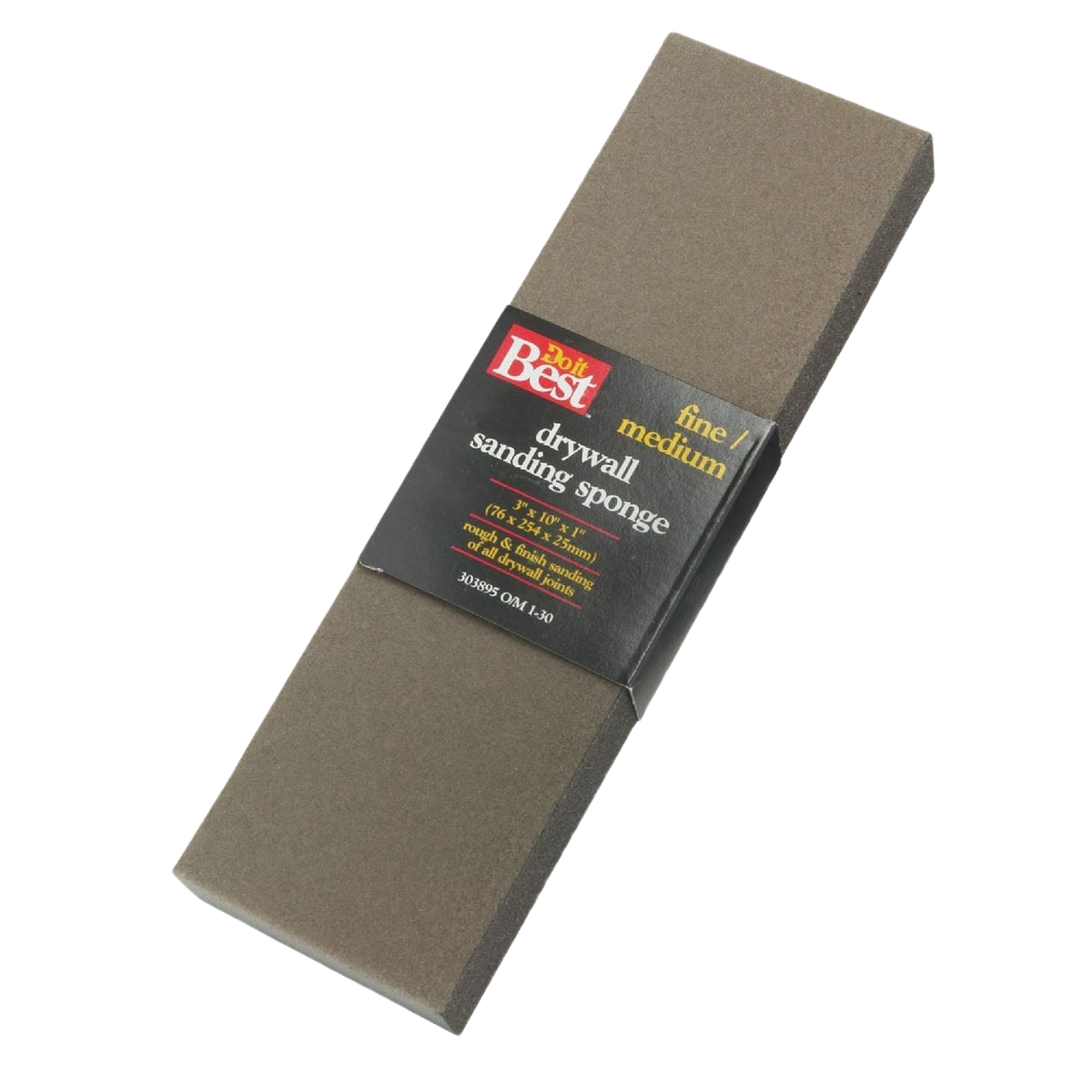 Rectangular drywall sanding sponge with fine and medium grit for smoothing surfaces in home improvement tools and supplies