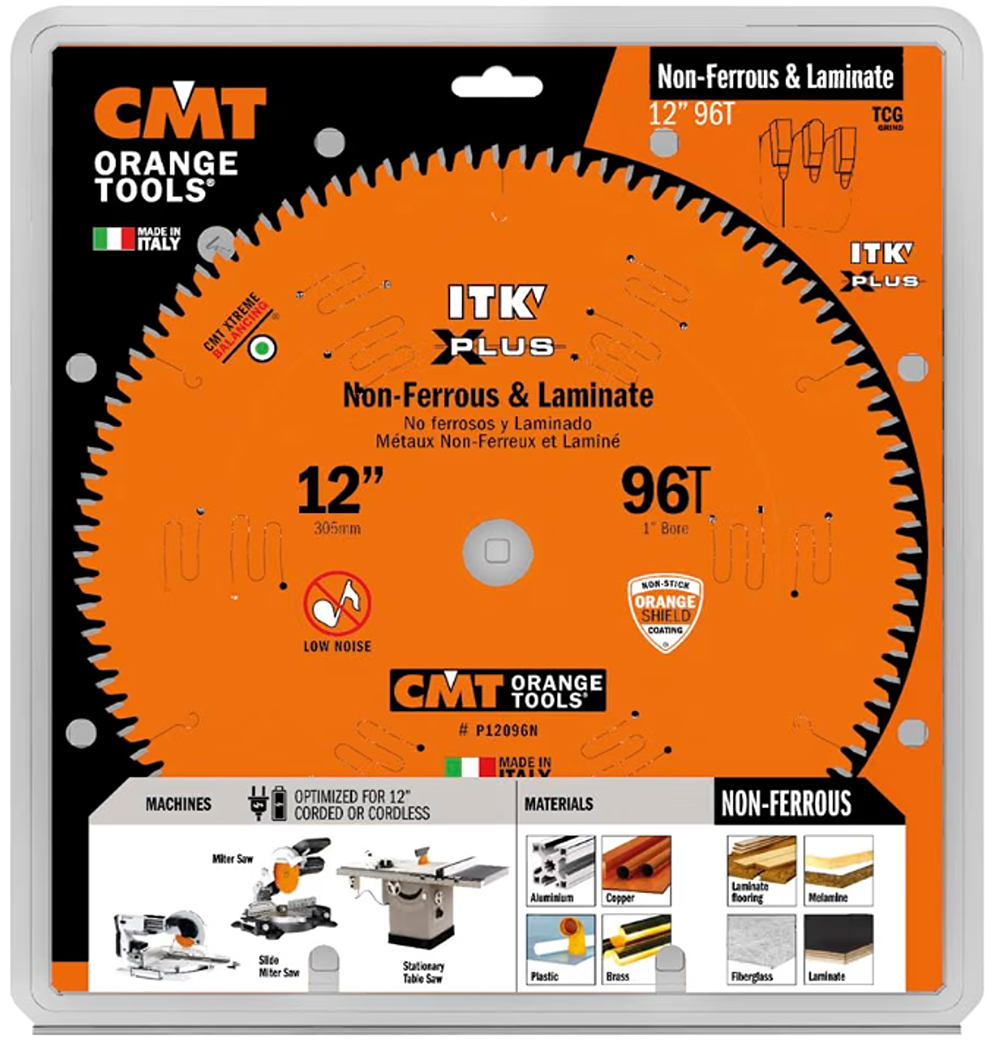 CMT Orange Tools 12" 96T Itk-Xplus® Non-Ferrous Metal & Composite Decking Saw Blade