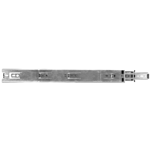 Metal drawer slide with push-in lever release for full extension and heavy-duty support in cabinet hardware collection