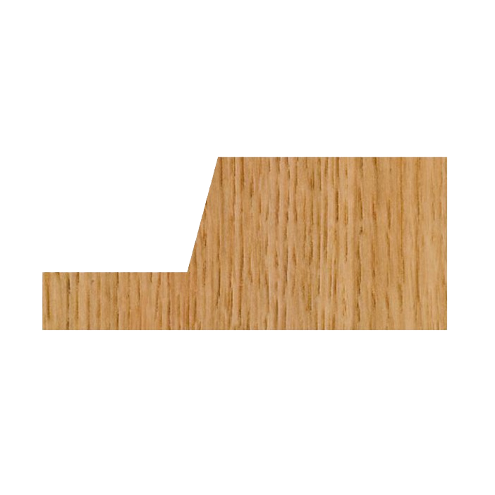 Wooden sample showcasing Shaker profile raised panel edge made with Whiteside router bit for tool accessories and home improvement