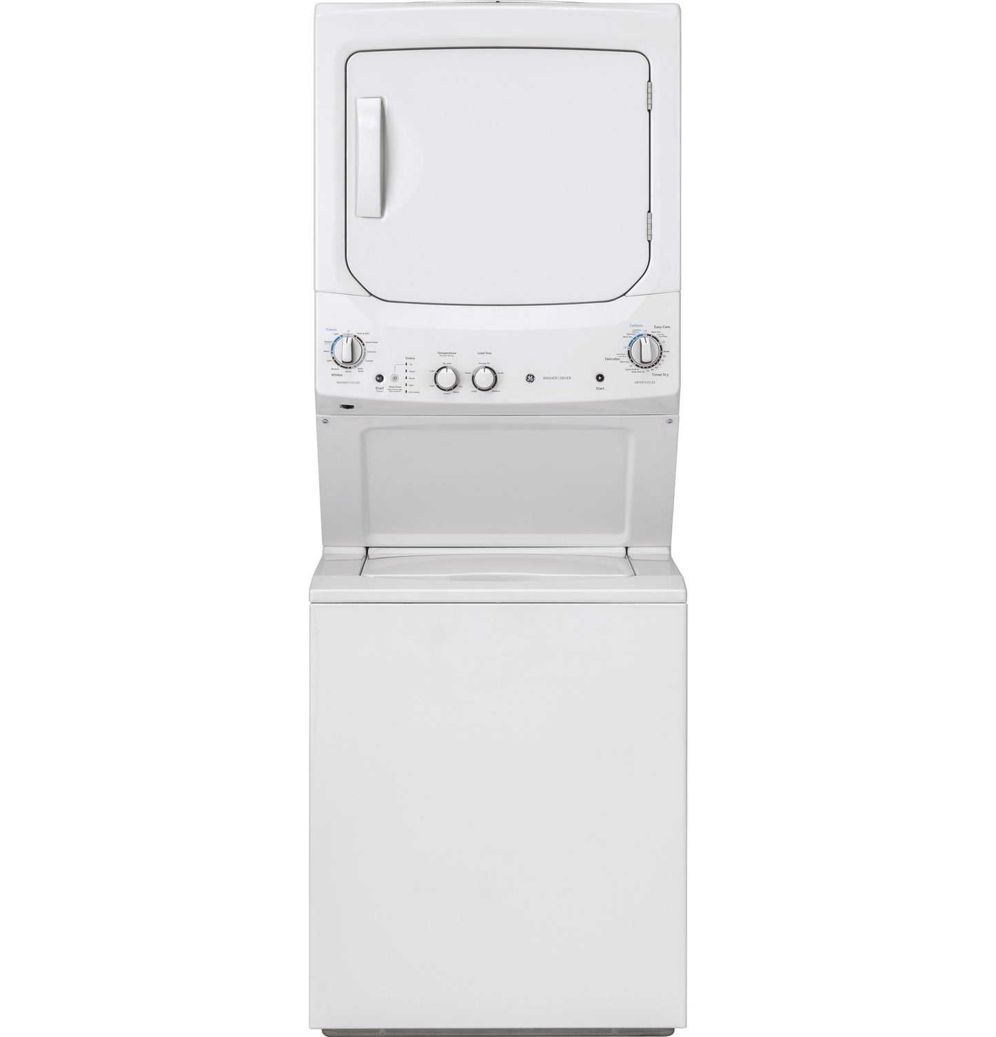 GE Unitized Spacemaker® 3.8 cu. ft. Capacity Washer with Stainless Steel Basket and 5.9 cu. ft. Capacity Long Vent Electric Dryer