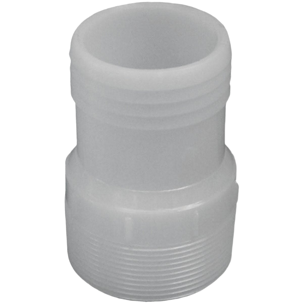 White nylon insert coupling with barbed and male threaded ends for plumbing and pipes & fittings under $50 collections