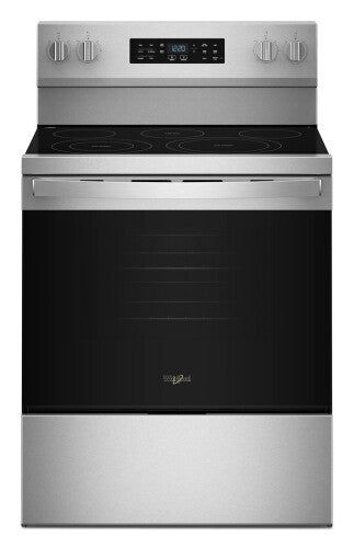30-inch stainless steel electric range with air cooking technology, digital control panel, and smooth glass cooktop in ranges collection