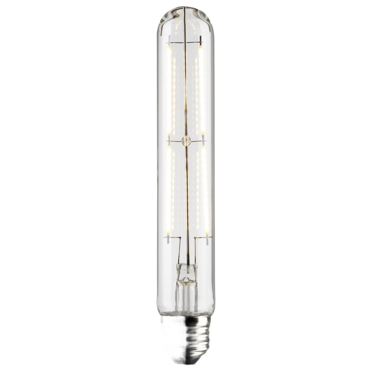 Clear tubular T9 LED bulb with warm white glow and medium base for energy-efficient lighting under $50 collection
