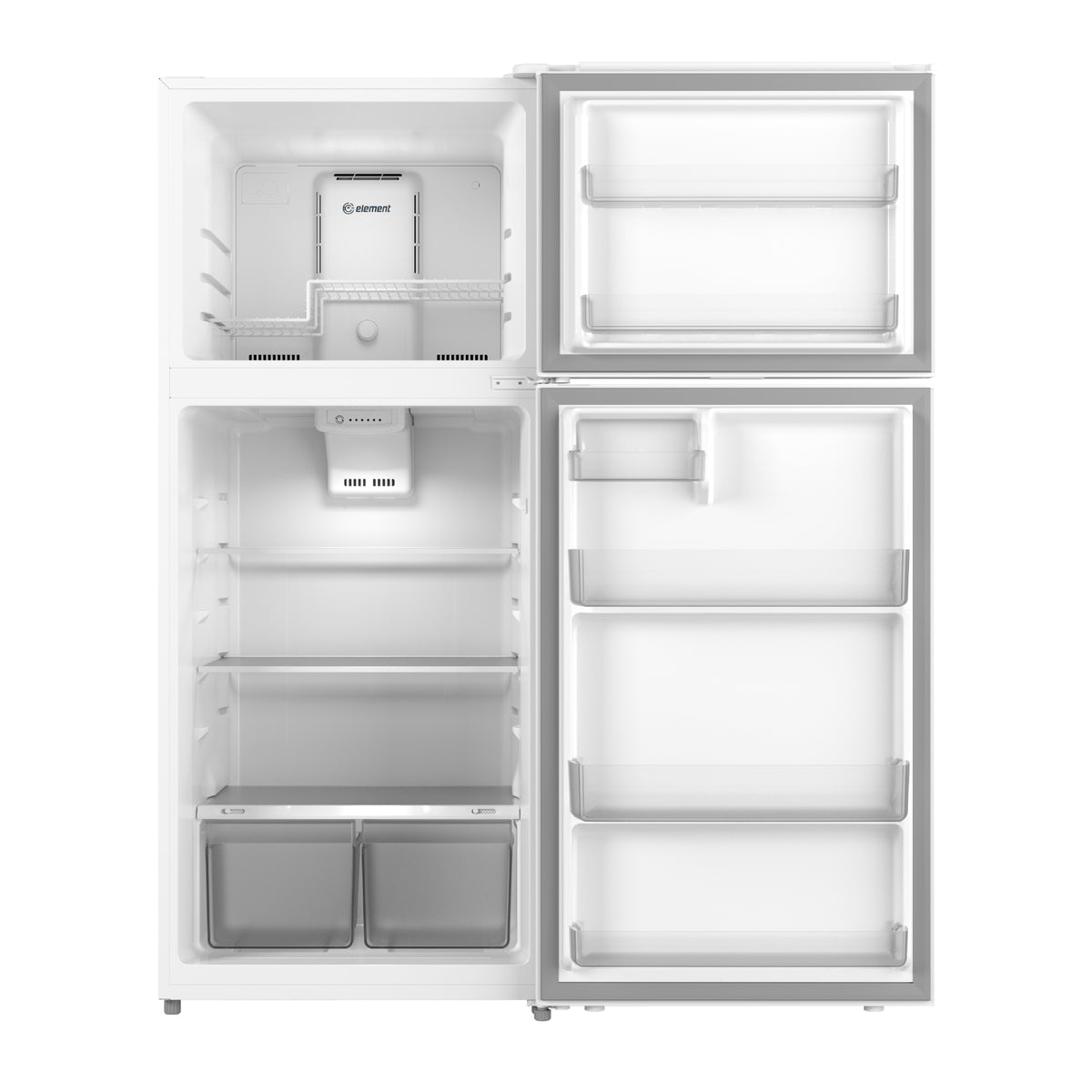 Element Electronics 17.6 cu. ft. Top Freezer Refrigerator, Ice Maker Ready - White, ENERGY STAR (ENR18TFGCW)