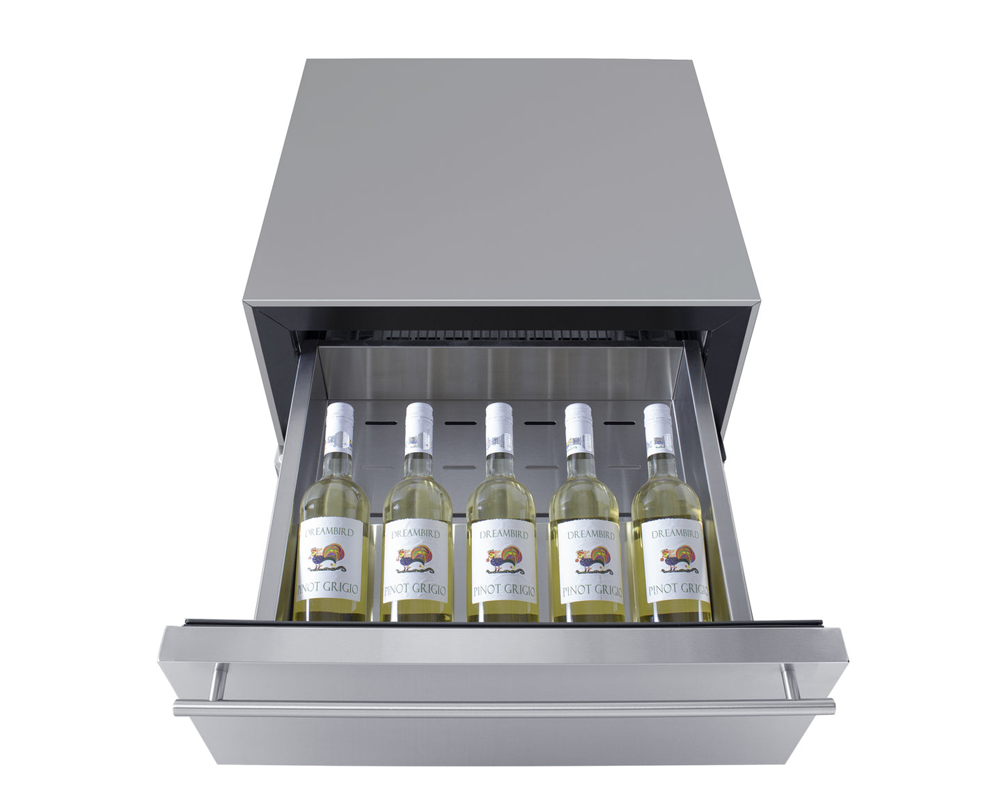 24" Wide Built-In Commercial Beverage Refrigerator With Top Drawer