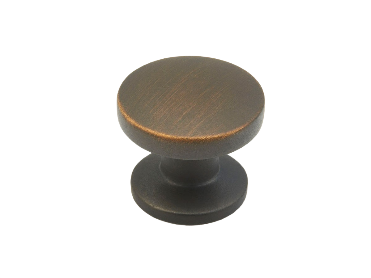 Round cabinet knob in ancient bronze finish for furniture hardware and home improvement projects under $50