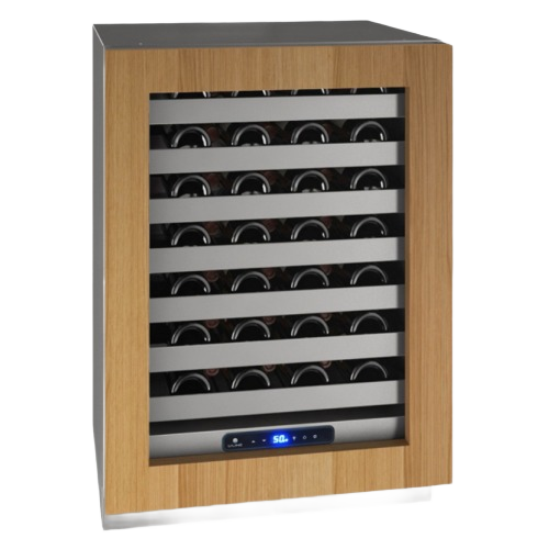 Compact wine refrigerator with bamboo frame and digital temperature display in Refrigerators and Kitchen & Kitchenware collections