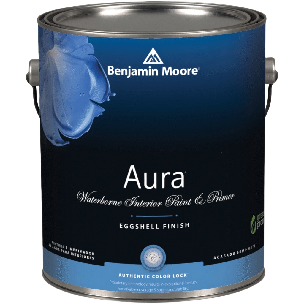 Benjamin Moore Aura waterborne eggshell interior paint and primer in 1 quart for home improvement under $50 collection