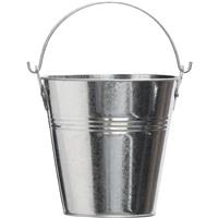 Galvanized steel drip bucket with handle for grill grease collection in outdoor living and cleaning tools collections