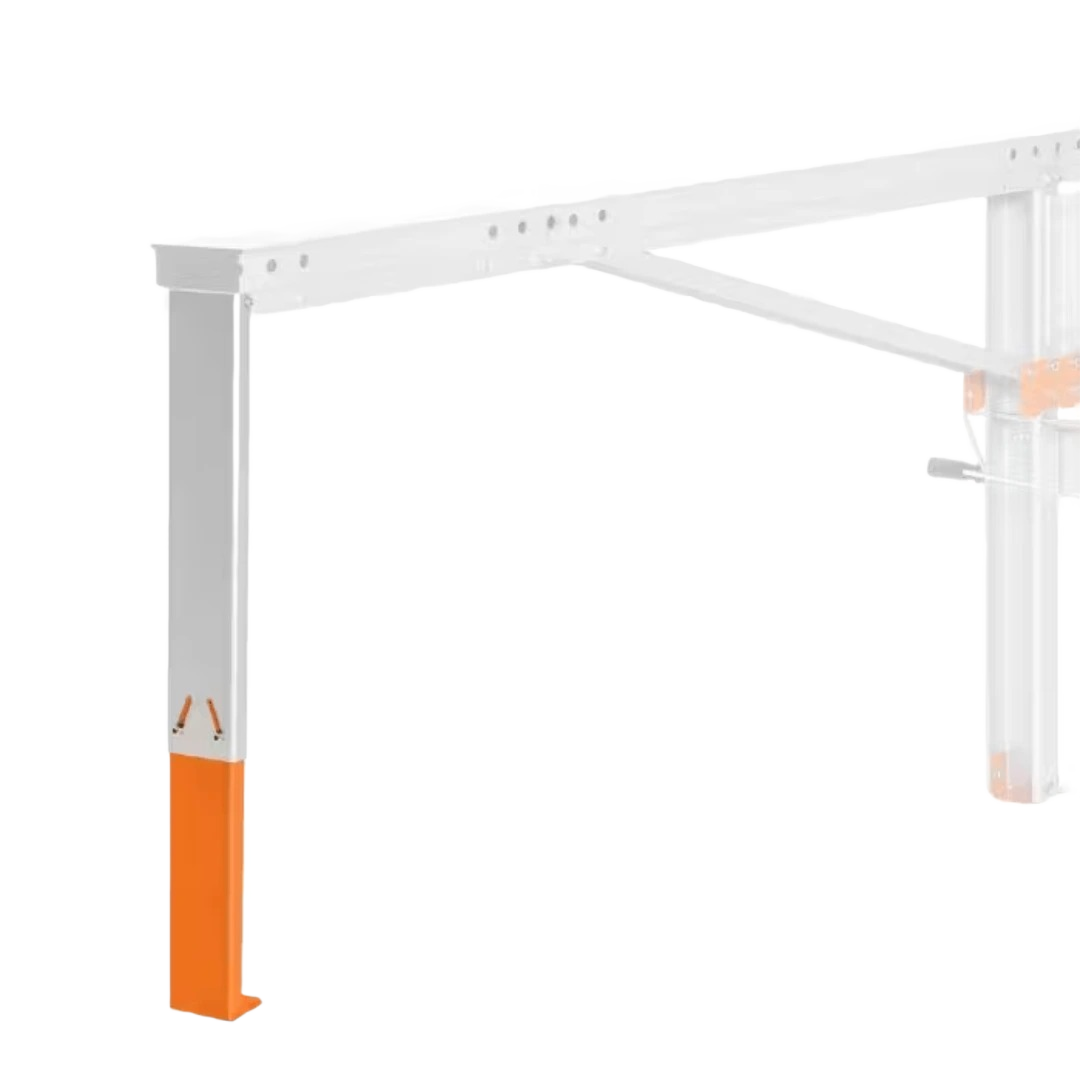 Heavy-duty steel support leg with orange base for stable sawmill setup in tool and power tool accessories collections