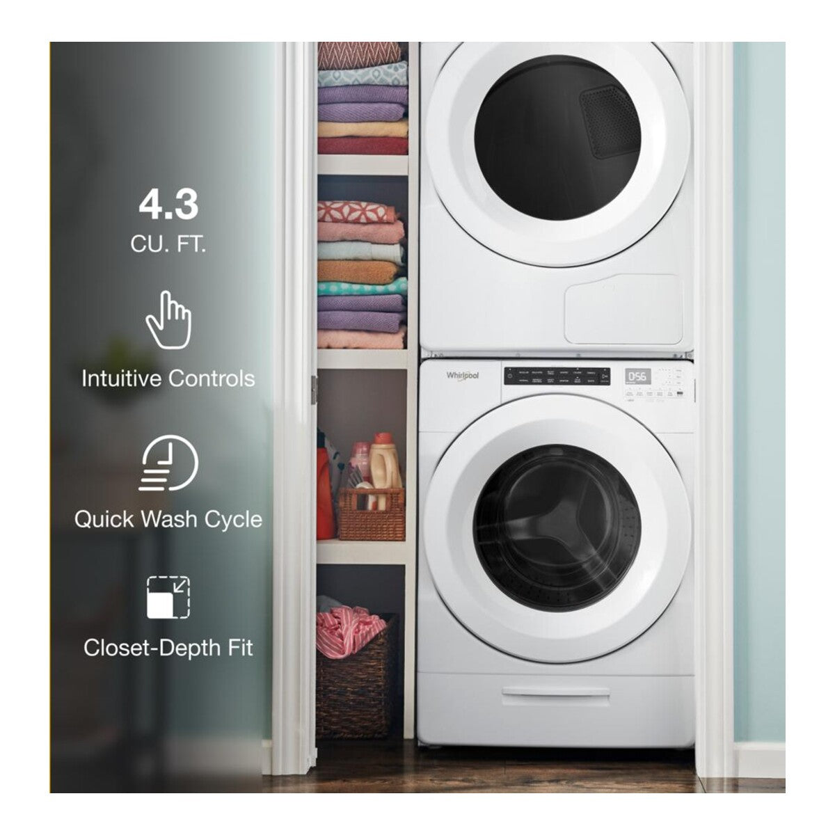 4.3 cu. ft. Closet-Depth Front Load Washer with Intuitive Controls