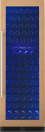 Wine cooler, 24" full size, panel ready + glass, reversible, 2 zones