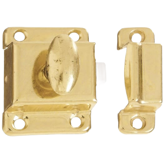 Satin brass cupboard turn latch for cabinet doors in hardware and furniture accessories collections