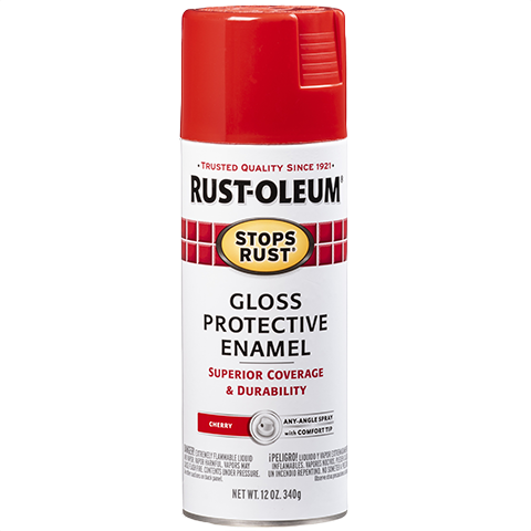 Red cherry gloss protective enamel spray paint can for rust prevention and home improvement supplies under $50