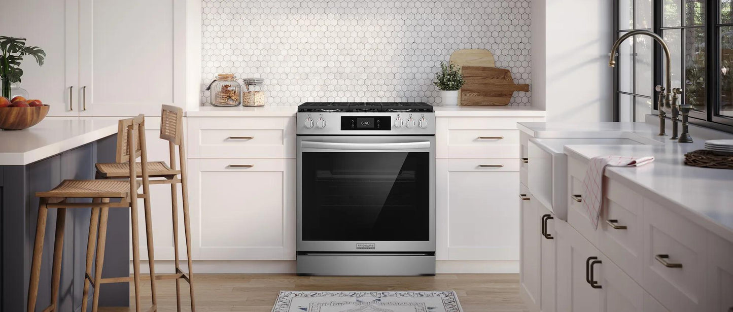 30" Front Control Gas Range with Stone-Baked Pizza