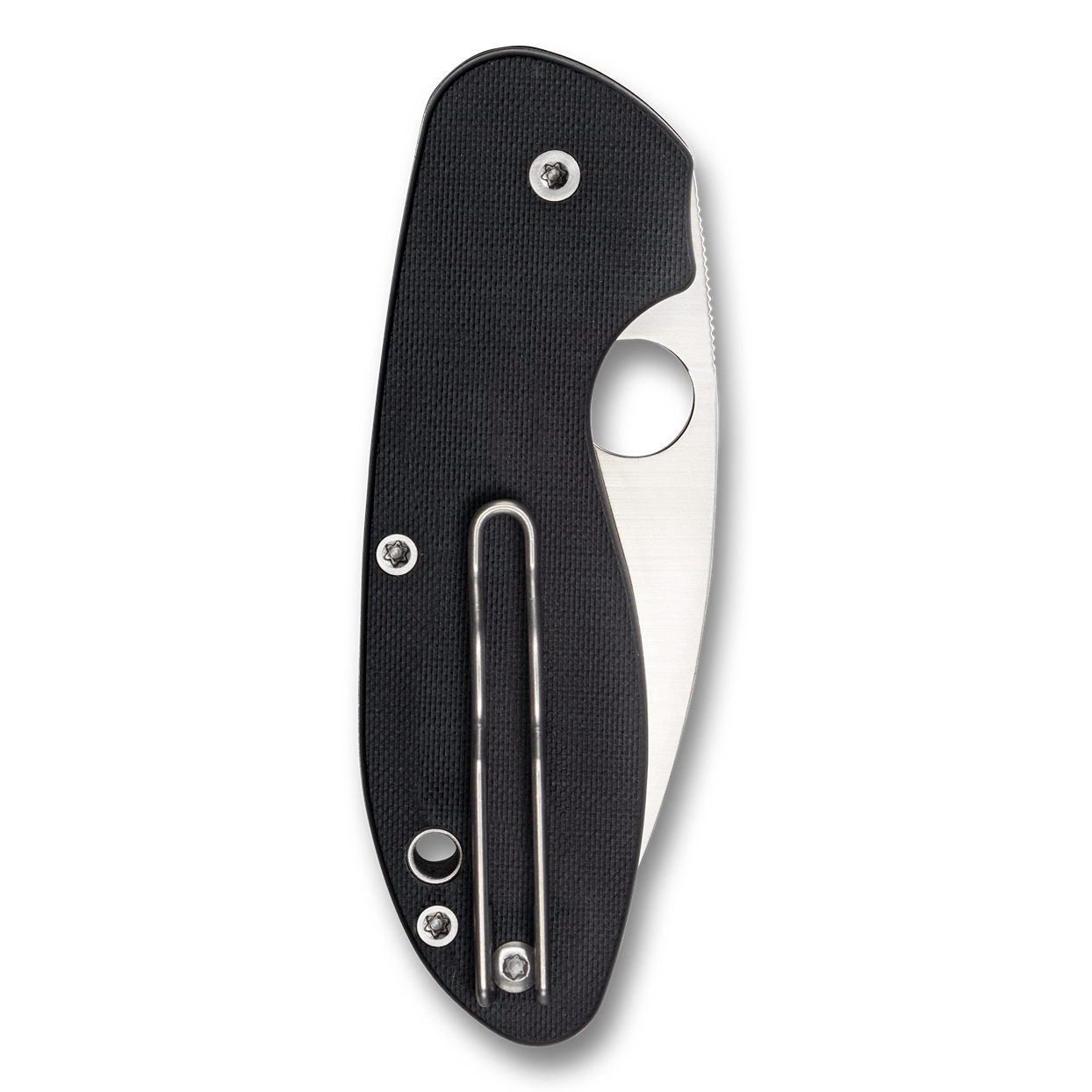 Compact black G-10 handled folding knife with plain edge blade in cutting tools and woodworking hand tools under $100 collection